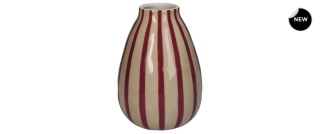 Vase Stripe Multi 12x12x18cm_front
